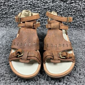 Merrell Sirah Women’s Brown Marbled Leather Rustic Cloak Sandals 2.5''Heel Sz 9
